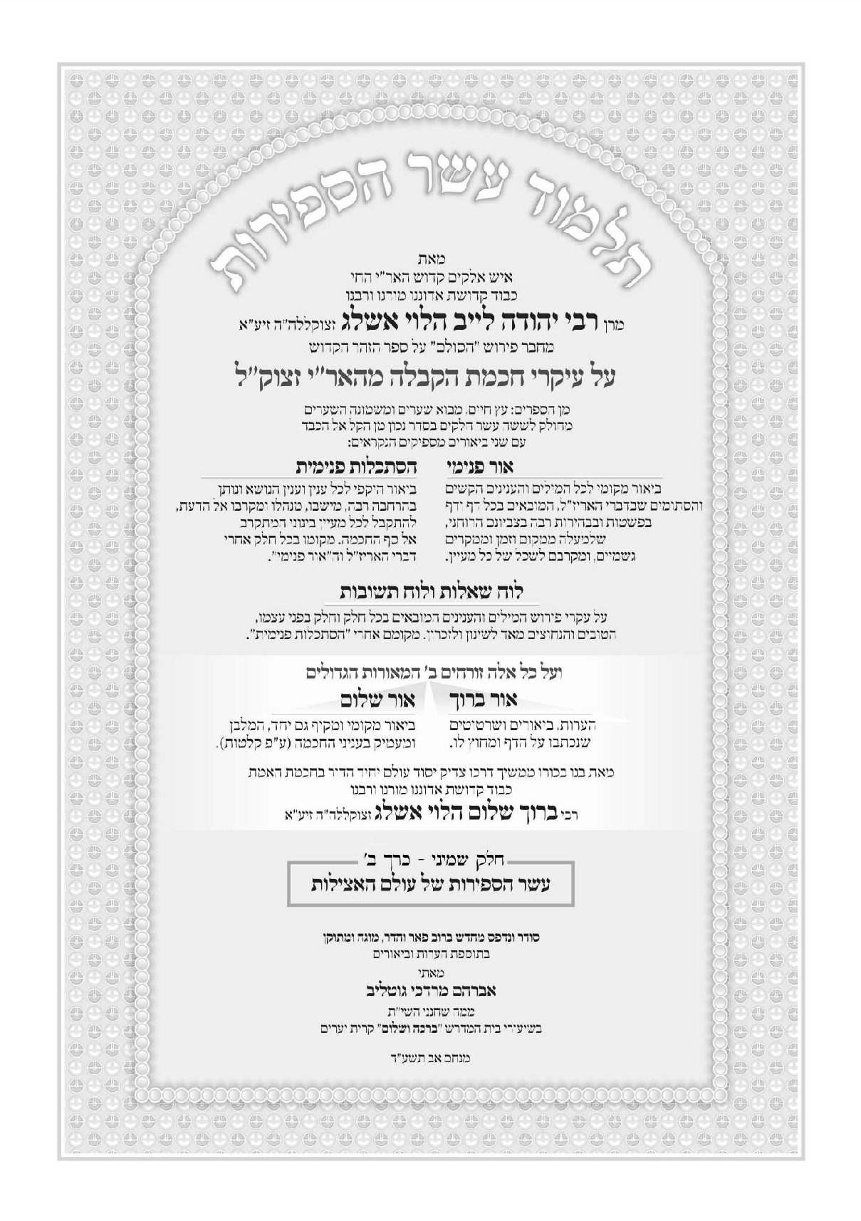 תלמוד עשר הספירות חלק ח' ב' - מהדורה דיגיטלית